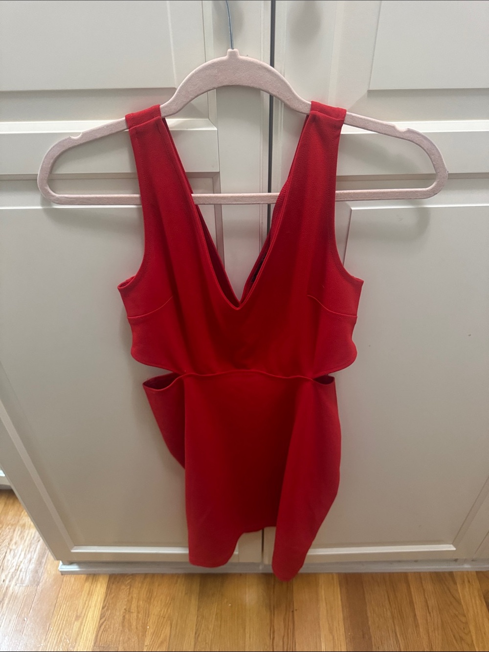 Express Red Strappy Petite Dress